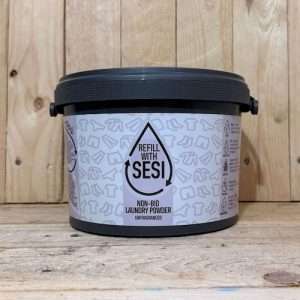 Tub of Sesi non-bio laundry powder refill, unfragranced